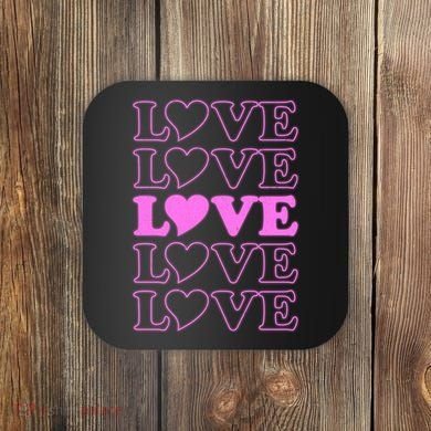 Valentine Love Pattern Coaster