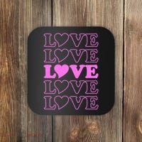 Valentine Love Pattern Coaster thumb 0