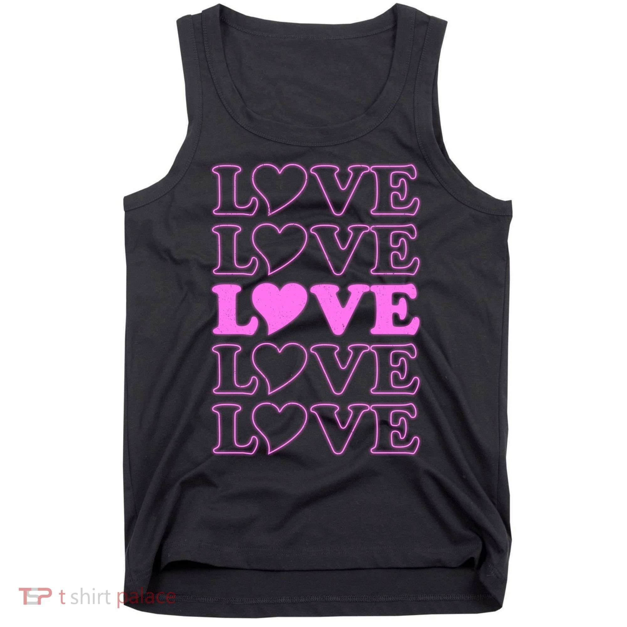 Valentine Love Pattern Tank Top
