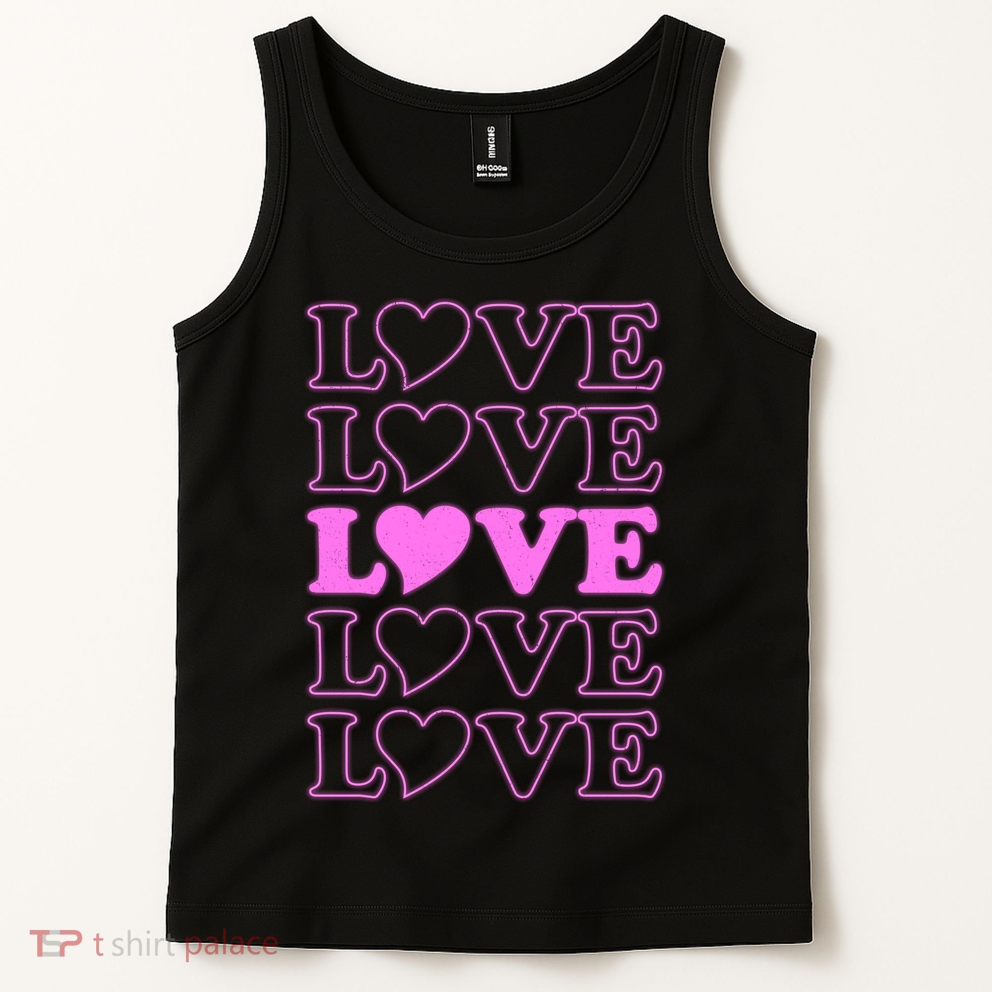 Valentine Love Pattern Tank Top