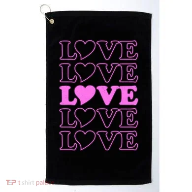 Valentine Love Pattern Golf Towel