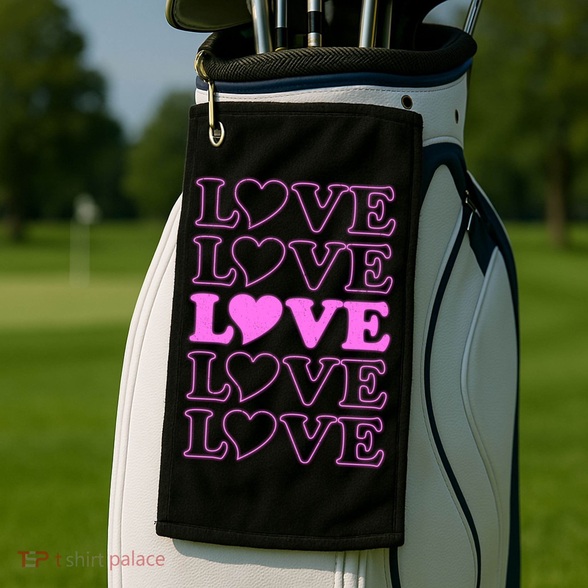 Valentine Love Pattern Golf Towel