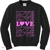 Valentine Love Pattern Kids Sweatshirt thumb 0