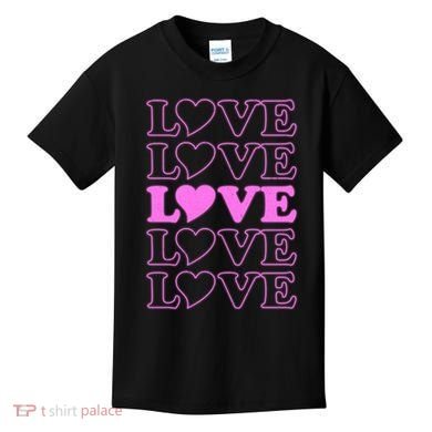Valentine Love Pattern Kids T-Shirt