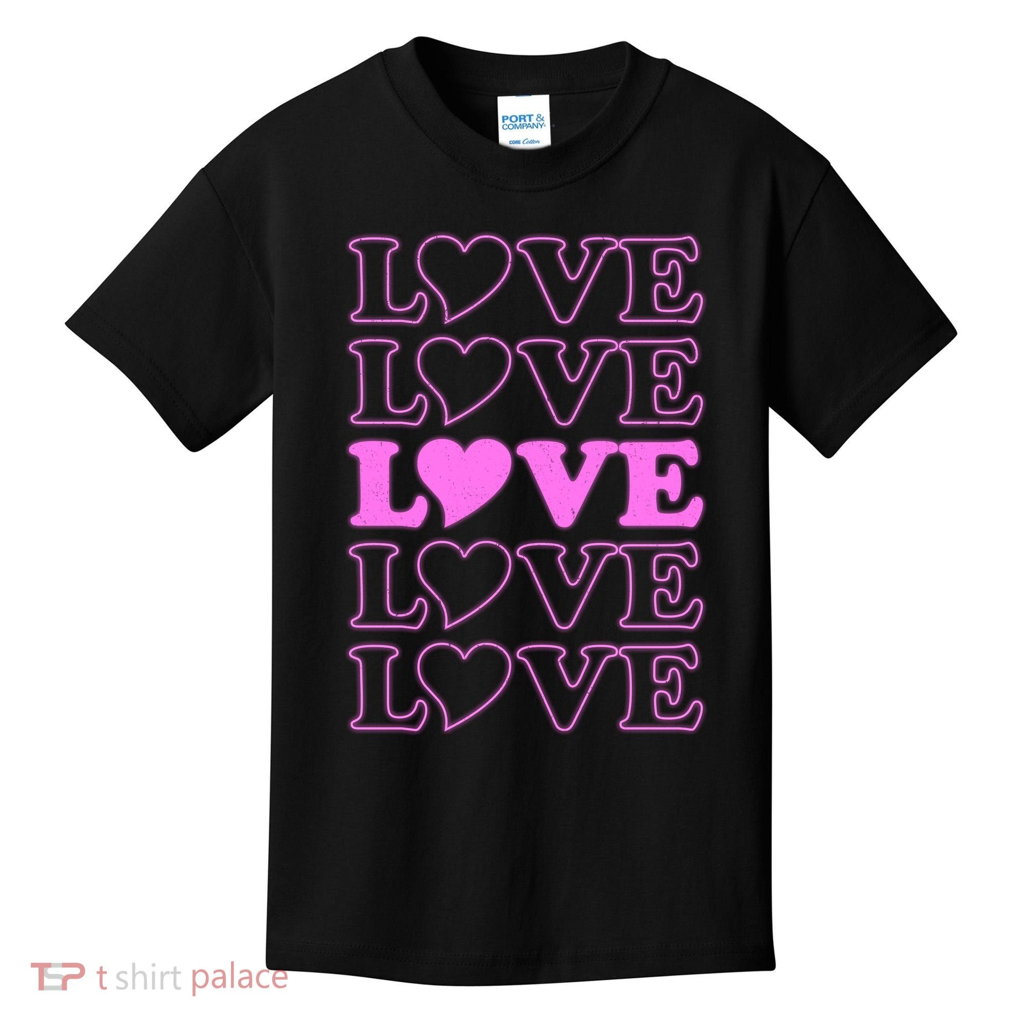 Valentine Love Pattern Kids T-Shirt