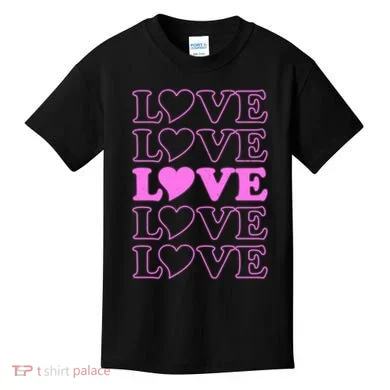 Valentine Love Pattern Kids T-Shirt