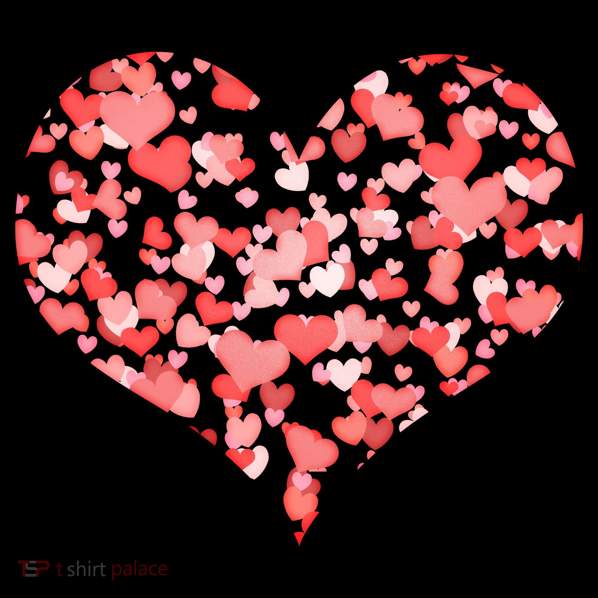 Valentine Multi Heart Of Love Long Sleeve Shirt