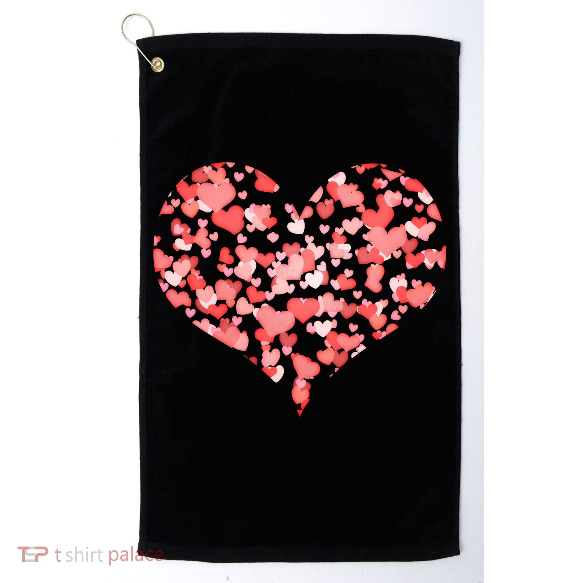 Valentine Multi Heart Of Love Golf Towel