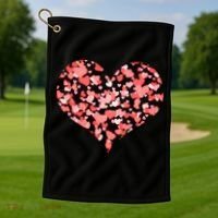 Valentine Multi Heart Of Love Golf Towel thumb 1