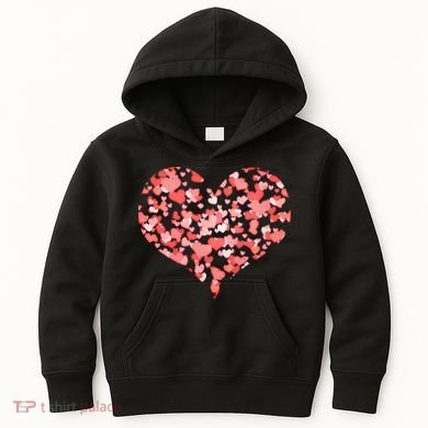 Valentine Multi Heart Of Love Kids Hoodie