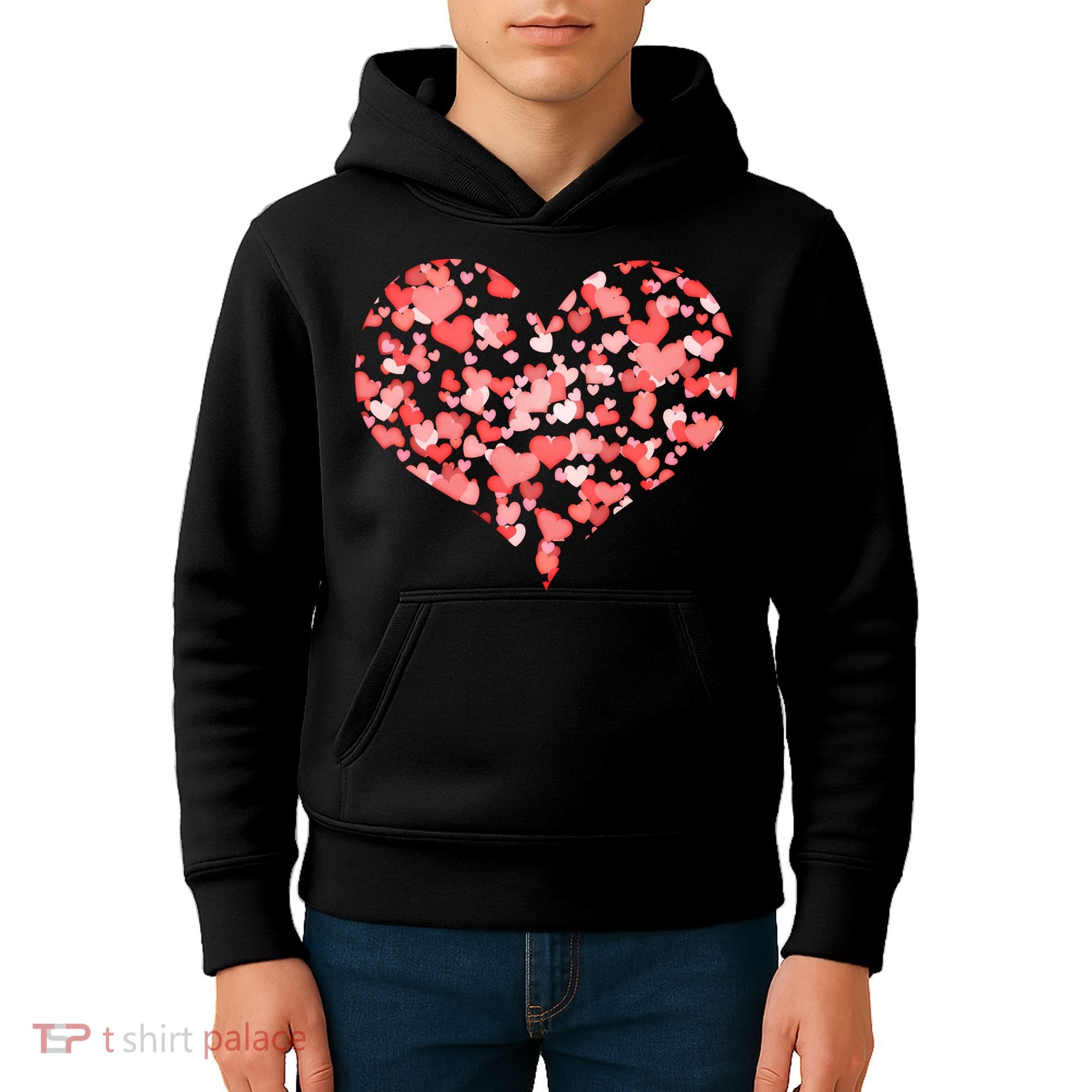 Valentine Multi Heart Of Love Kids Hoodie