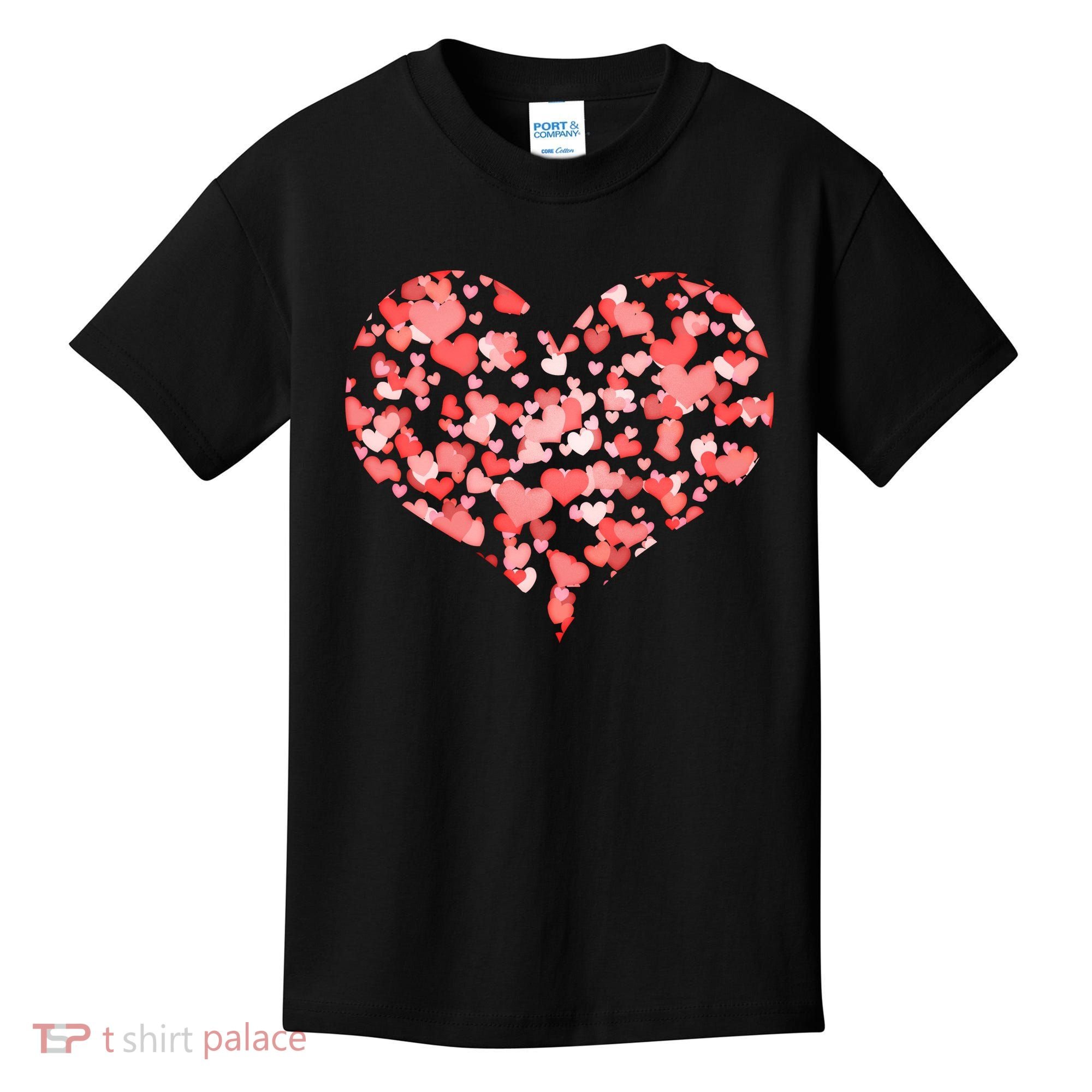 Valentine Multi Heart Of Love Kids T-Shirt