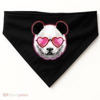 Valentine Panda Love Shades USA-Made Doggie Bandana thumb 0