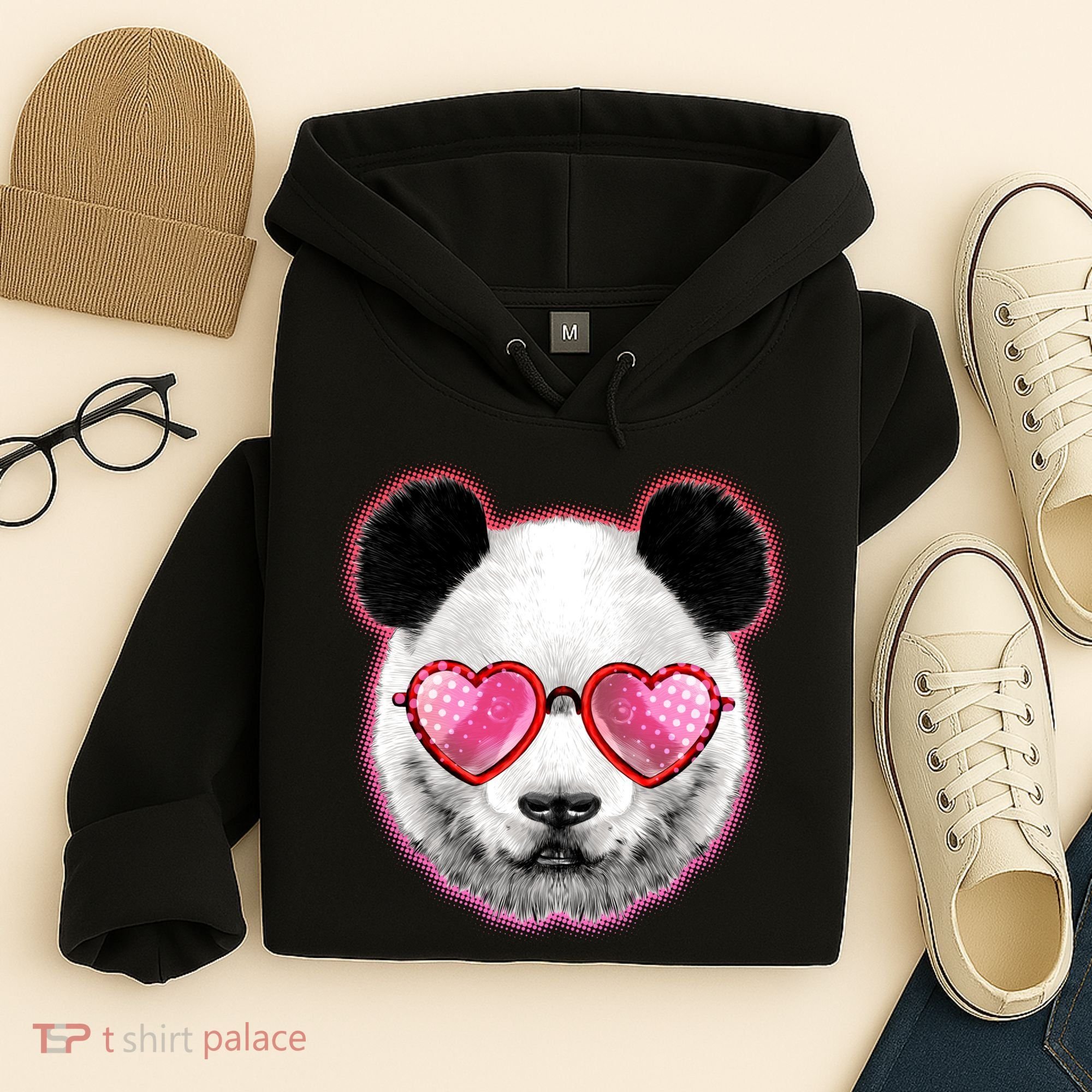 Valentine Panda Love Shades Hoodie