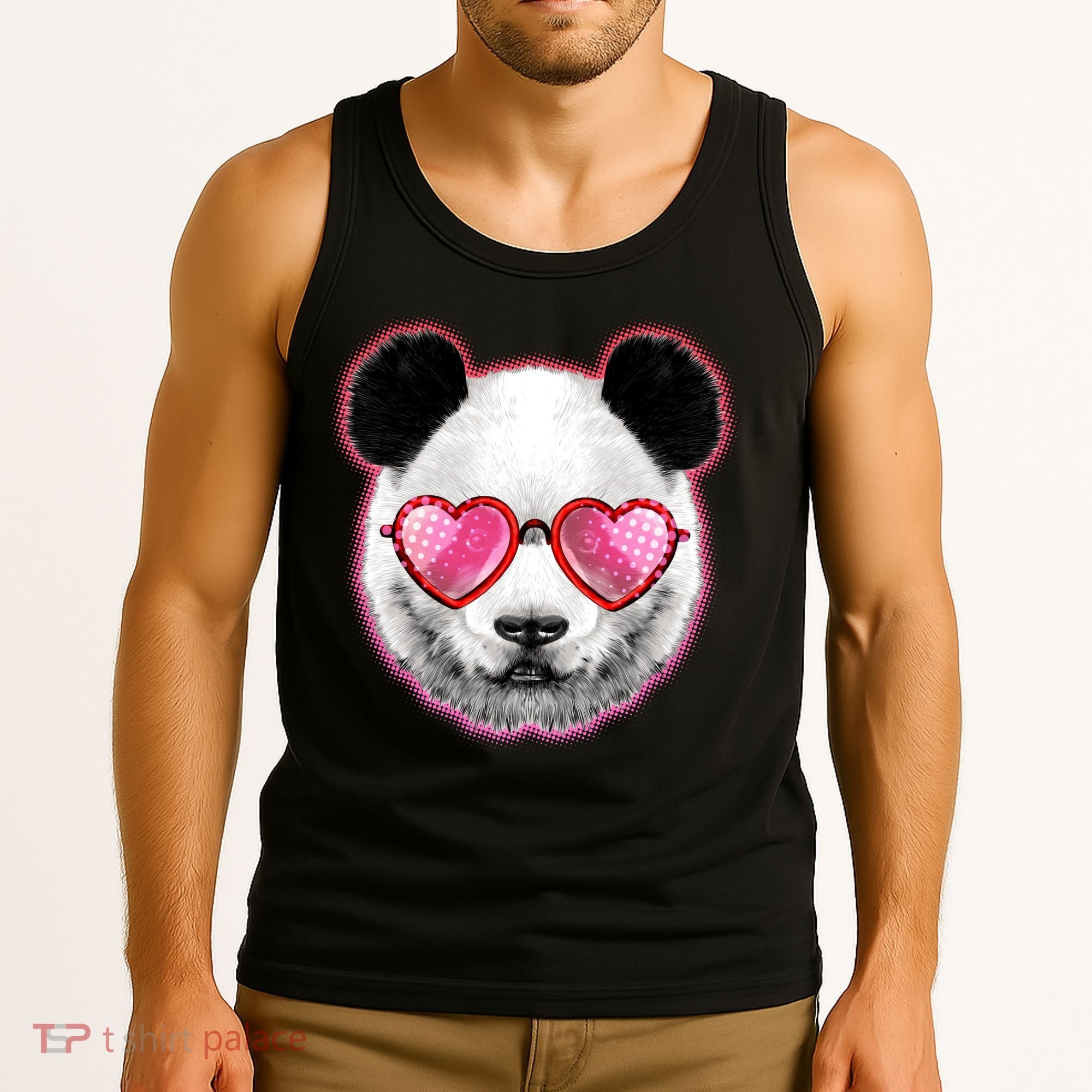 Valentine Panda Love Shades Tank Top
