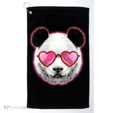 Valentine Panda Love Shades Golf Towel