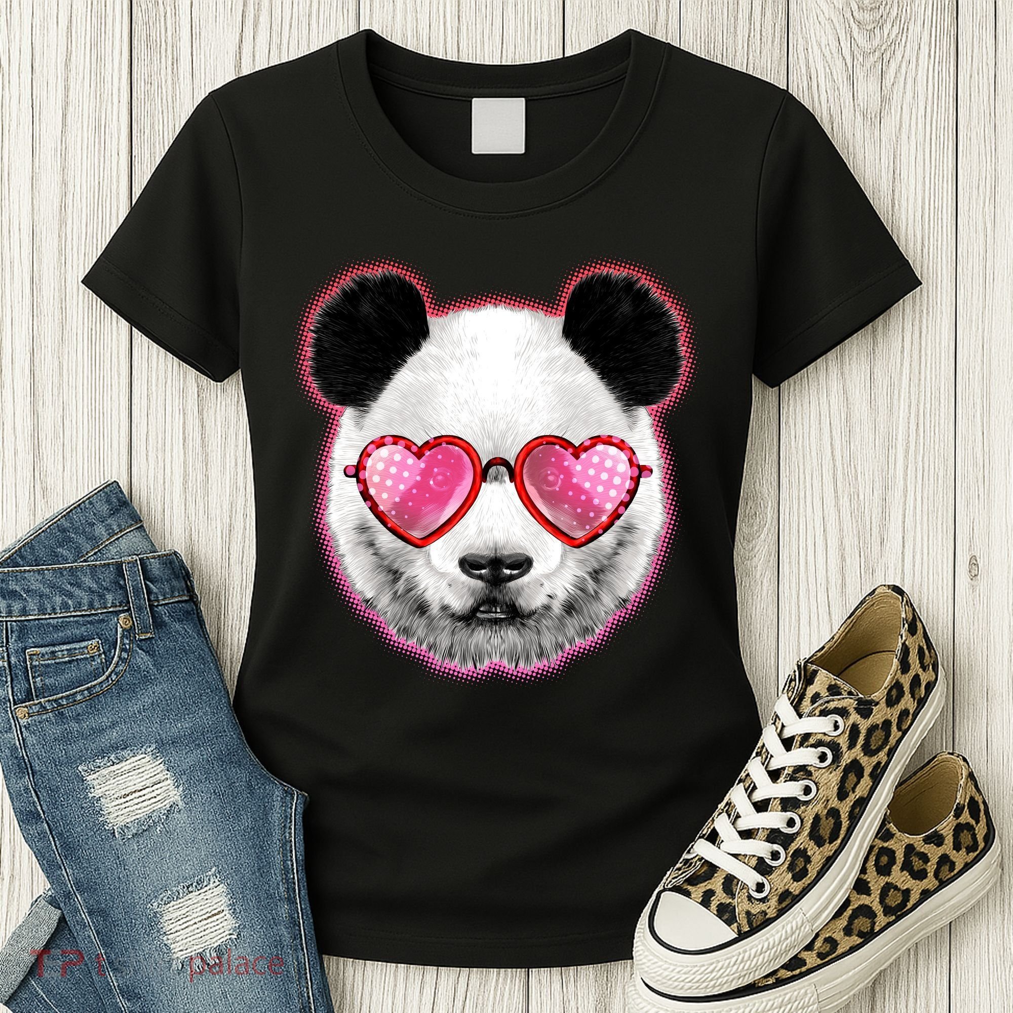 Valentine Panda Love Shades Women's T-Shirt
