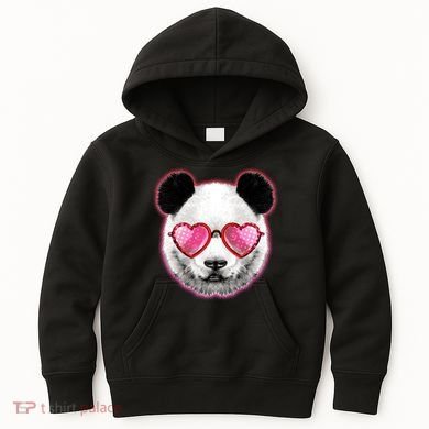 Valentine Panda Love Shades Kids Hoodie