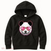Valentine Panda Love Shades Kids Hoodie thumb 0