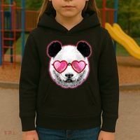 Valentine Panda Love Shades Kids Hoodie thumb 3