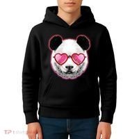 Valentine Panda Love Shades Kids Hoodie thumb 4