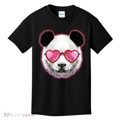 Valentine Panda Love Shades Kids T-Shirt