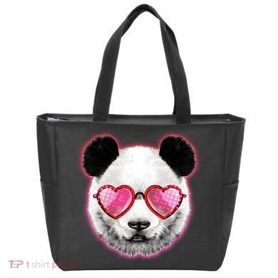 Valentine Panda Love Shades Tote Bag