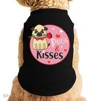 Valentine Pug And Kisses Doggie Tank thumb 0