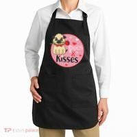 Valentine Pug And Kisses Apron thumb 2