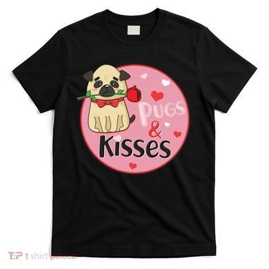 Valentine Pug And Kisses T-Shirt