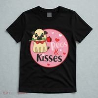 Valentine Pug And Kisses T-Shirt thumb 5