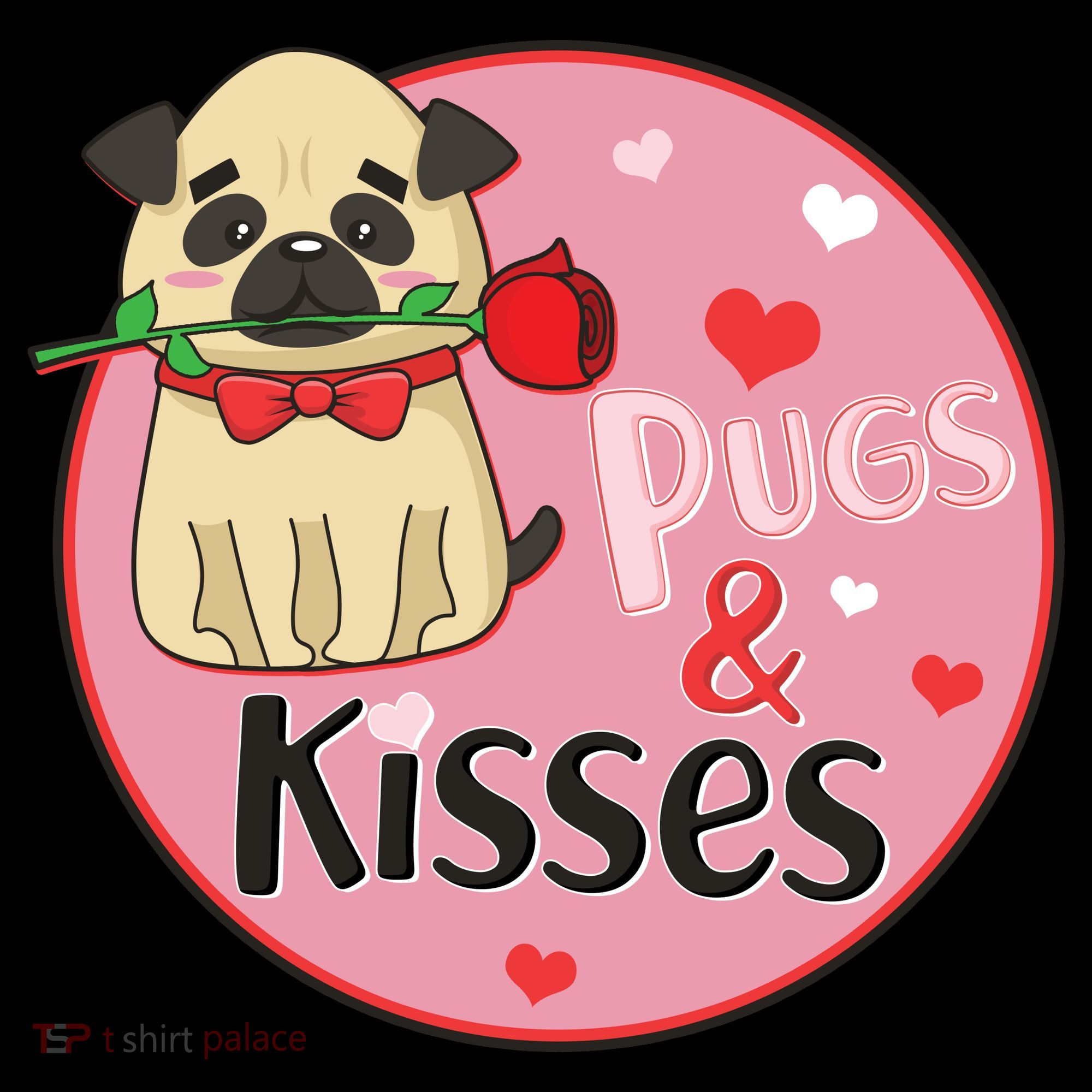 Valentine Pug And Kisses Coffee Mug