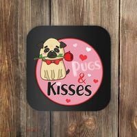 Valentine Pug And Kisses Coaster thumb 0