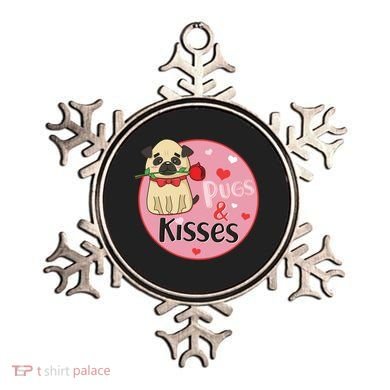 Valentine Pug And Kisses Ornament
