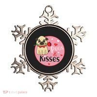 Valentine Pug And Kisses Ornament thumb 0
