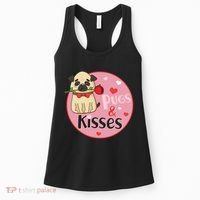 Valentine Pug And Kisses Women's Tank Top thumb 0