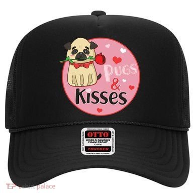 Valentine Pug And Kisses Hat