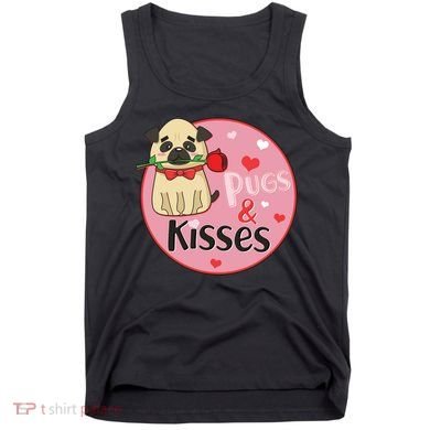 Valentine Pug And Kisses Tank Top
