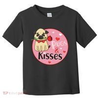 Valentine Pug And Kisses Toddler T-Shirt thumb 0