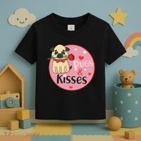 Valentine Pug And Kisses Toddler T-Shirt thumb 3