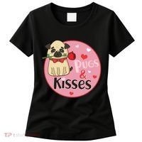 Valentine Pug And Kisses Women's T-Shirt thumb 0