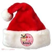 Valentine Pug And Kisses Santa Hat thumb 0