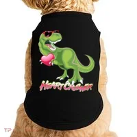 Valentine T-Rex Heart Crusher Doggie Tank thumb 0