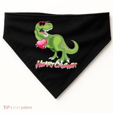 Valentine T-Rex Heart Crusher USA-Made Doggie Bandana