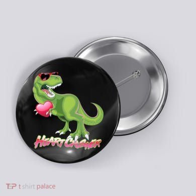 Valentine T-Rex Heart Crusher Button