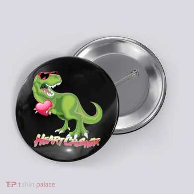 Valentine T-Rex Heart Crusher Button