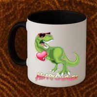 Valentine T-Rex Heart Crusher Coffee Mug thumb 2