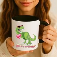 Valentine T-Rex Heart Crusher Coffee Mug thumb 3