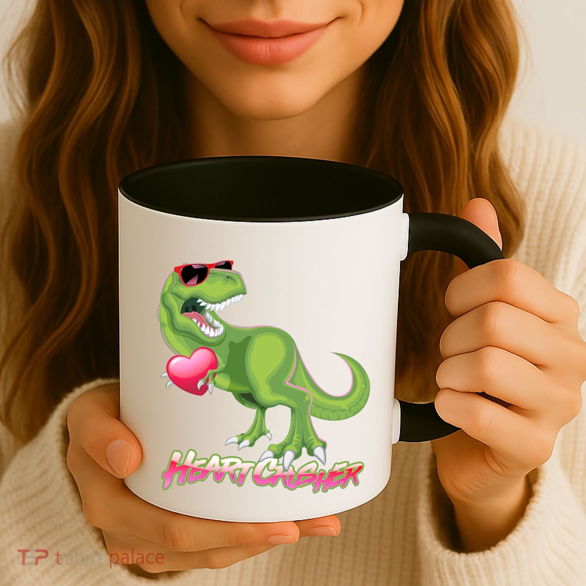 Valentine T-Rex Heart Crusher Coffee Mug