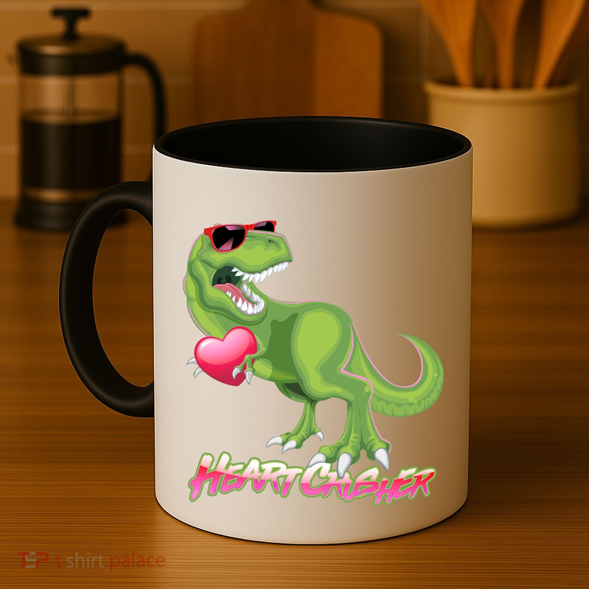 Valentine T-Rex Heart Crusher Coffee Mug